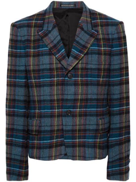 tartan wool blazer by YOHJI YAMAMOTO