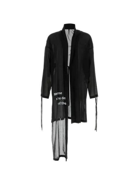 tie-detail coat by YOHJI YAMAMOTO