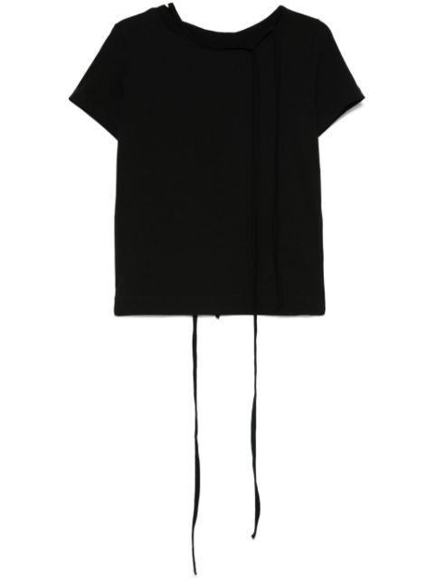 tie-detailed T-shirt by YOHJI YAMAMOTO