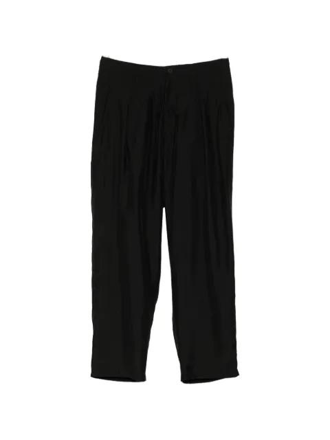 tucked silk trousers by YOHJI YAMAMOTO