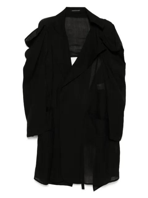 twill belted blazer by YOHJI YAMAMOTO