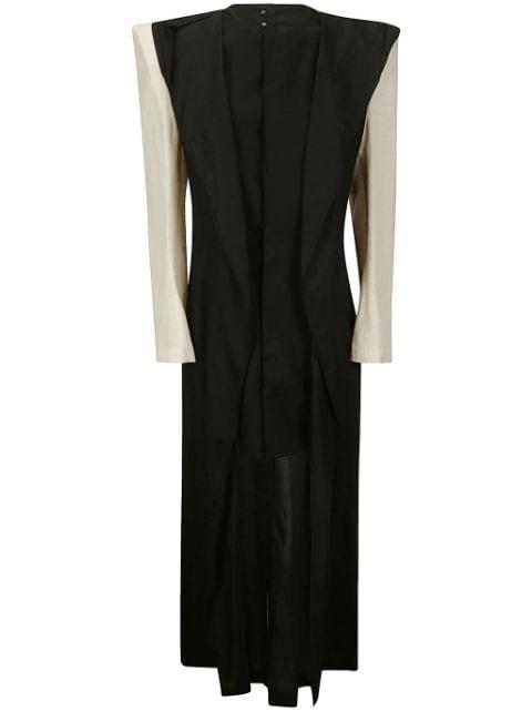 two-tone layered midi dress by YOHJI YAMAMOTO