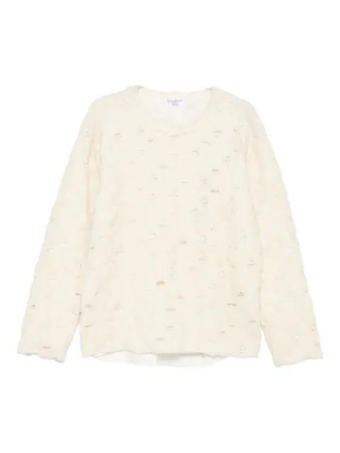 wool blend distressed sweater by YOHJI YAMAMOTO