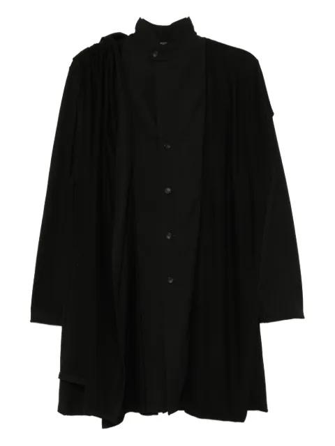 wool stole detail blouse by YOHJI YAMAMOTO