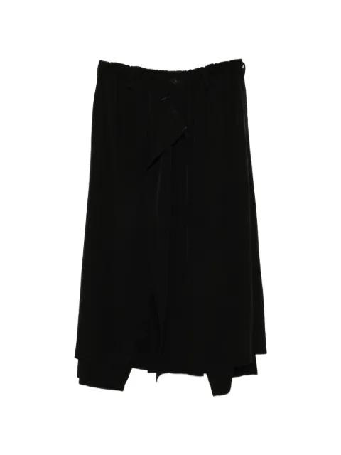 wrap-detail layered trousers by YOHJI YAMAMOTO