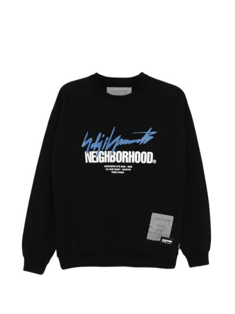 x Neighborhood logo-print sweatshirt by YOHJI YAMAMOTO