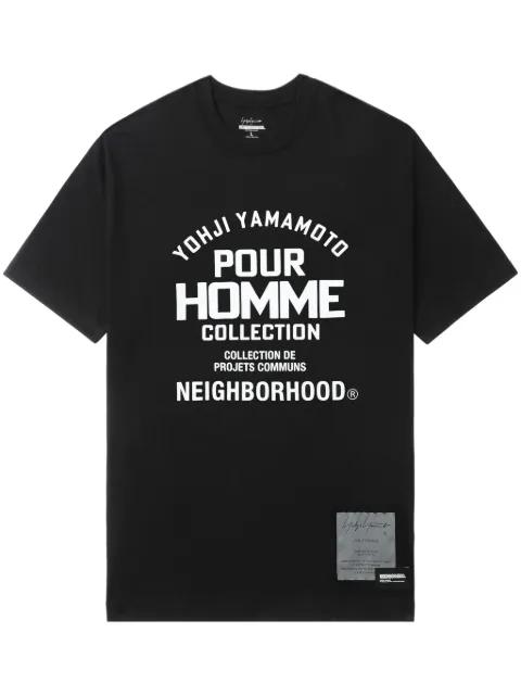 x Neighbourhood slogan-print T-shirt by YOHJI YAMAMOTO