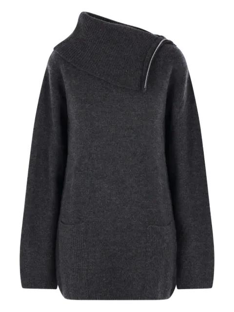 zip-detail sweater by YOHJI YAMAMOTO