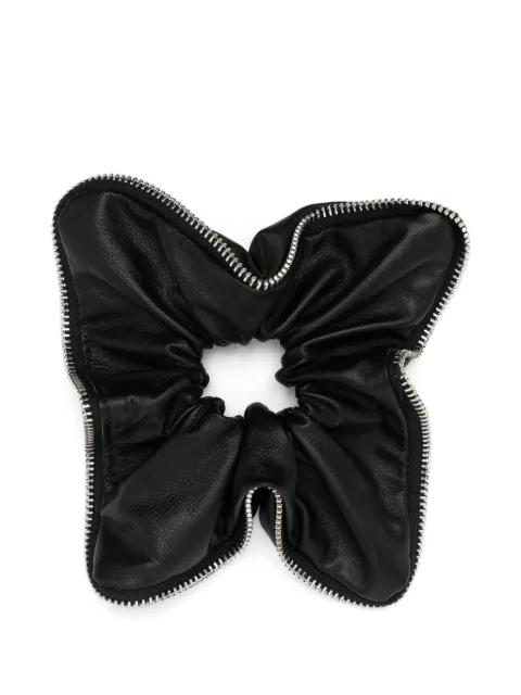 zip leather hairband by YOHJI YAMAMOTO