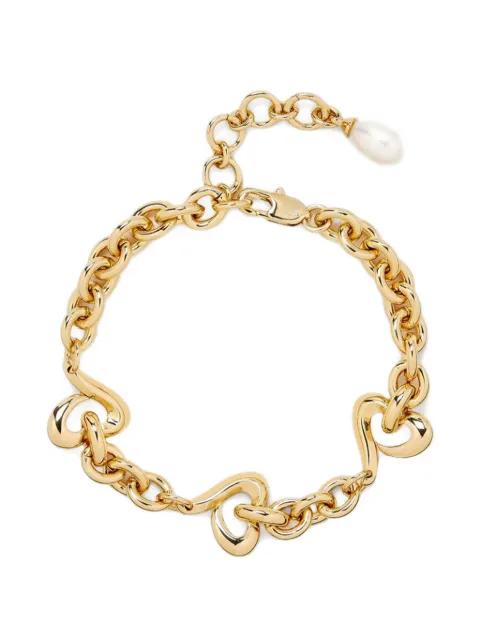 Agape heart pearl chain bracelet by YOJ