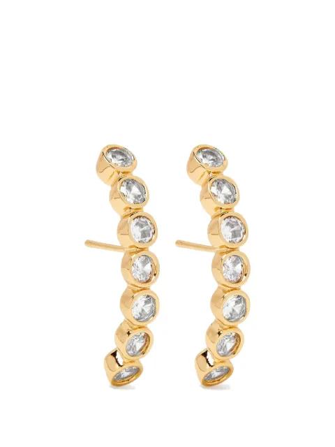 Averto crystal plated stud earrings by YOJ