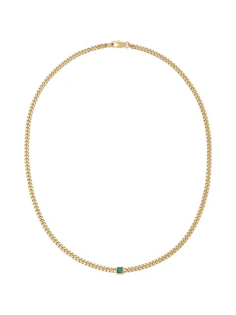 curb-chain malachite necklace by YOJ