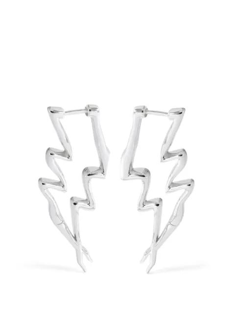 x Potoska lightning hoops earrings by YOJ