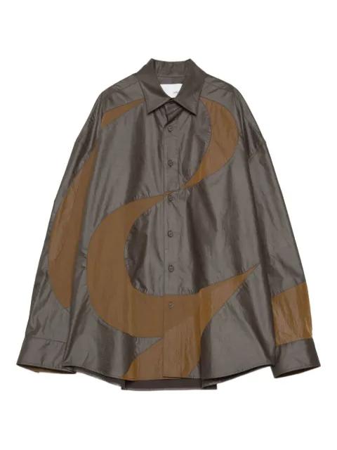 Slalom abstract-panel shirt by YOSHIOKUBO