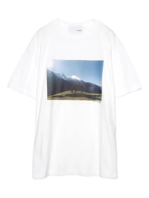 landscape-print T-shirt by YOSHIOKUBO