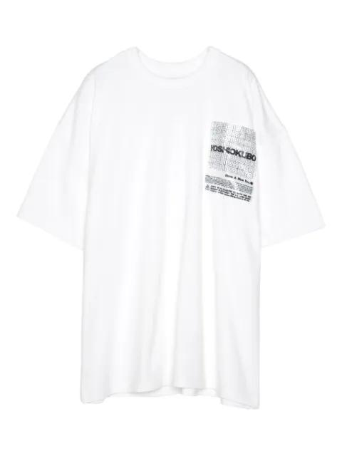 logo-print cotton T-shirt by YOSHIOKUBO