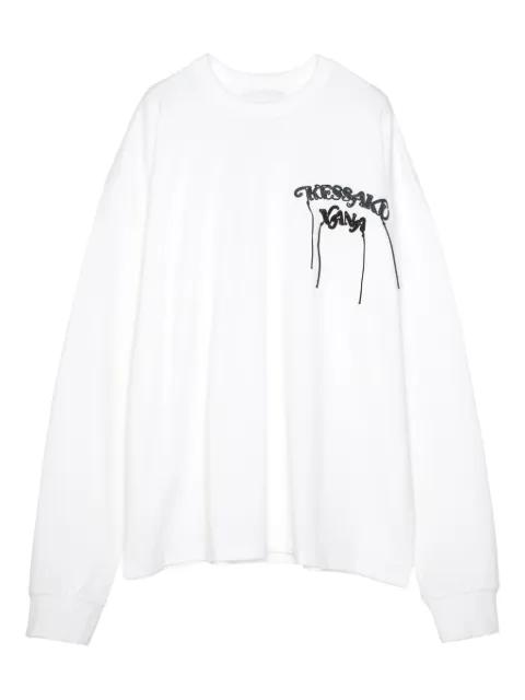 slogan-print T-shirt by YOSHIOKUBO