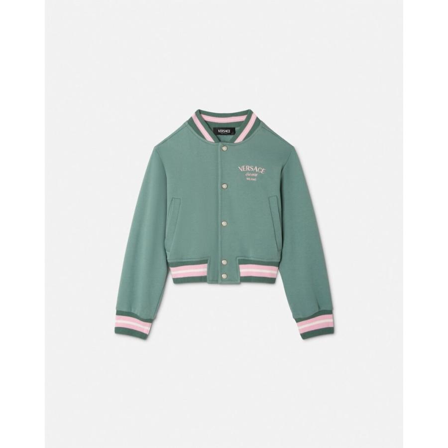 Young Versace Girls Embroidered Floral Swirl Kids Jacket by YOUNG VERSACE