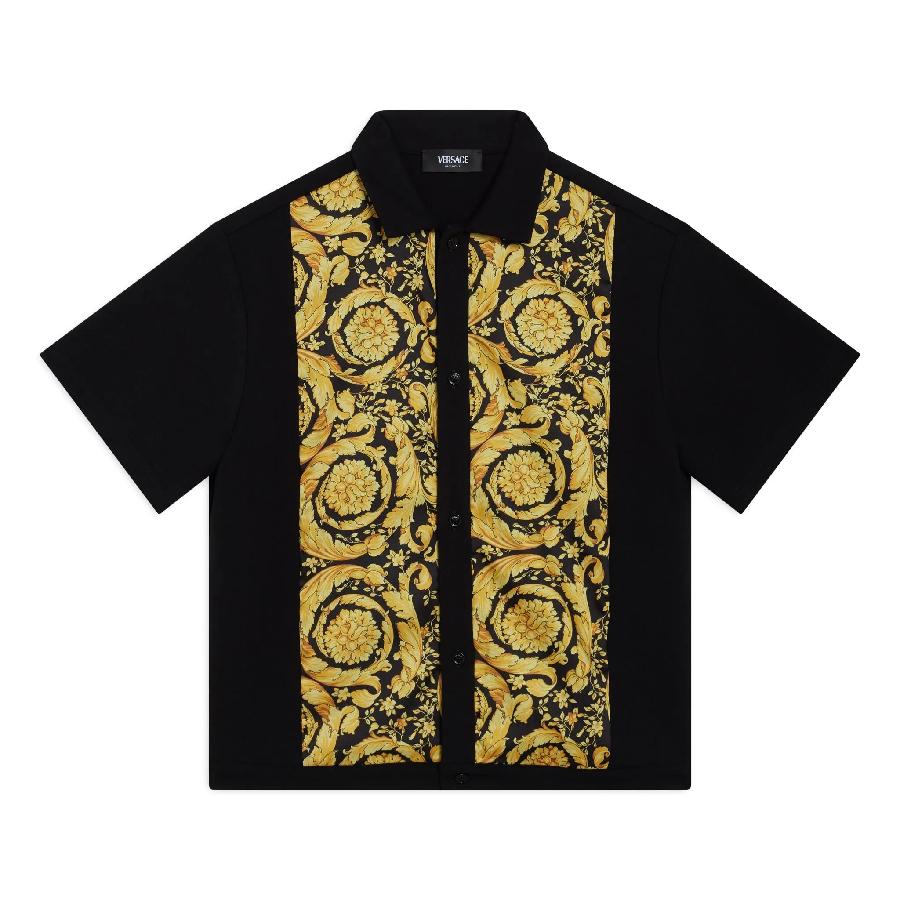 Young Versace Kids Barocco Logo Print Shirt by YOUNG VERSACE