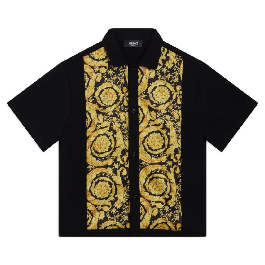 Young Versace Kids Barocco Logo Print Shirt by YOUNG VERSACE