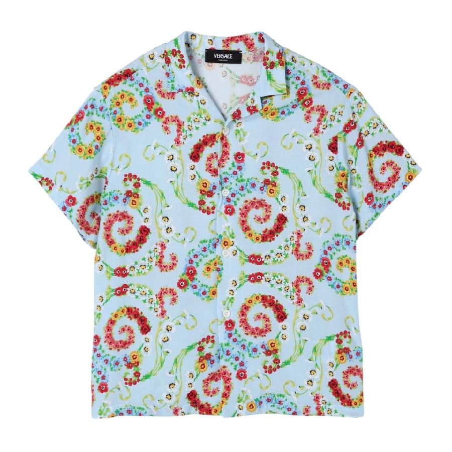 Young Versace Kids Floral Barocco Pattern Shirt by YOUNG VERSACE