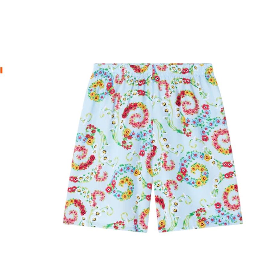 Young Versace Kids Floral Swirl Bermuda Shorts by YOUNG VERSACE