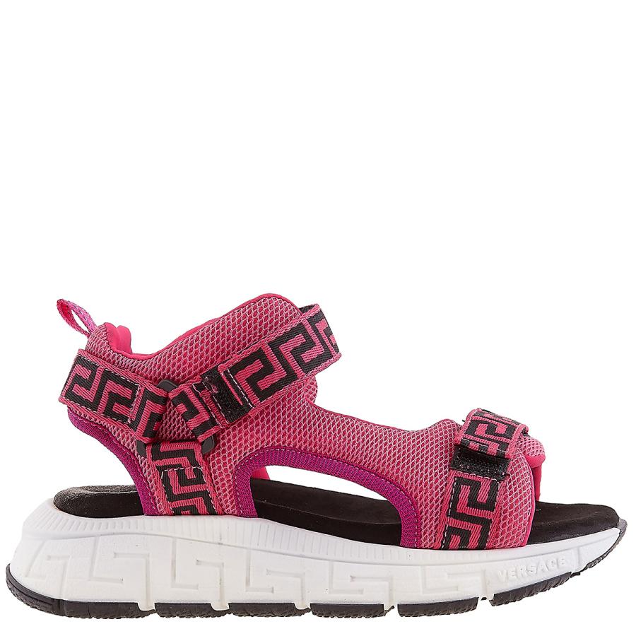 Young Versace Kids Greca Mesh Sandals by YOUNG VERSACE