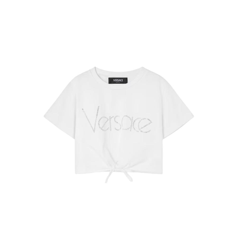 Young Versace Kids Logo Motif Crewneck T-Shirt by YOUNG VERSACE