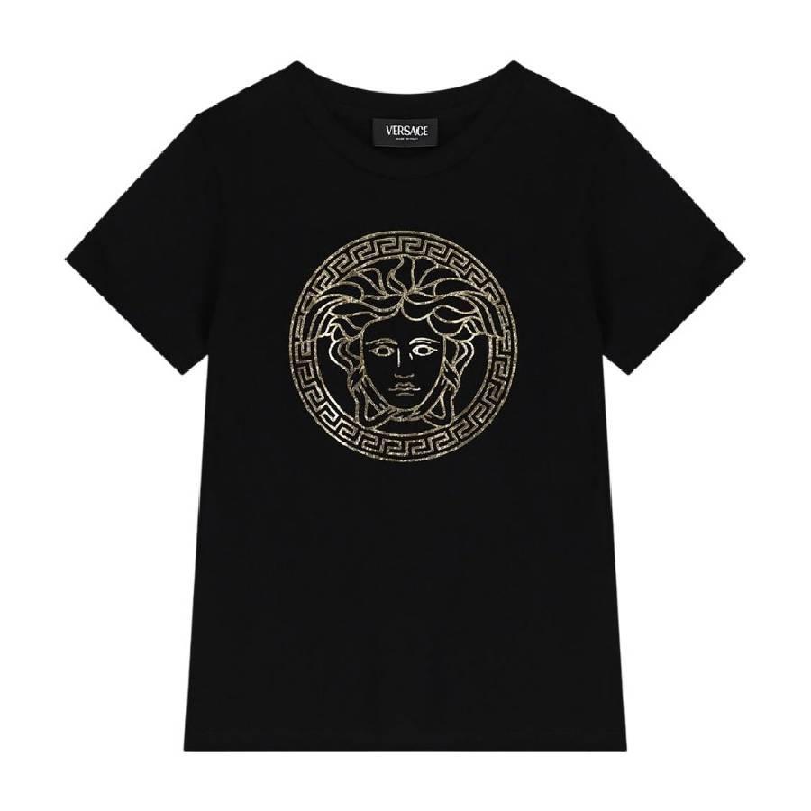 Young Versace Kids Medusa Print Crew Neck T-Shirt by YOUNG VERSACE Young Versace Kids Medusa Print Crew Neck T-Shirt by YOUNG VERSACE