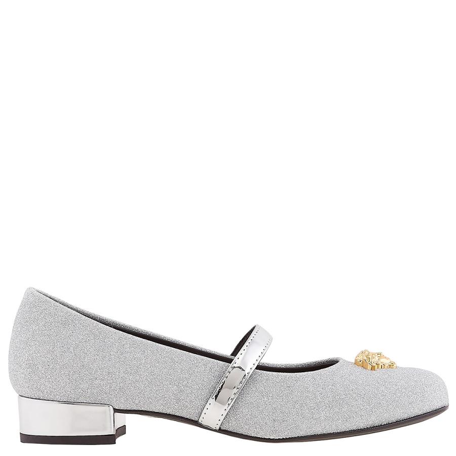 Young Versace Kids Medusa Sparkle Flats by YOUNG VERSACE