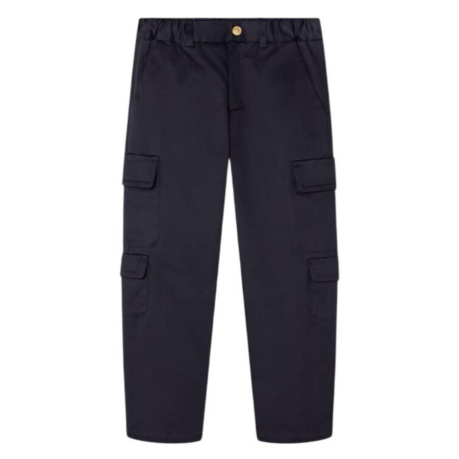 Young Versace Kids Navy Blue Cargo Pants by YOUNG VERSACE