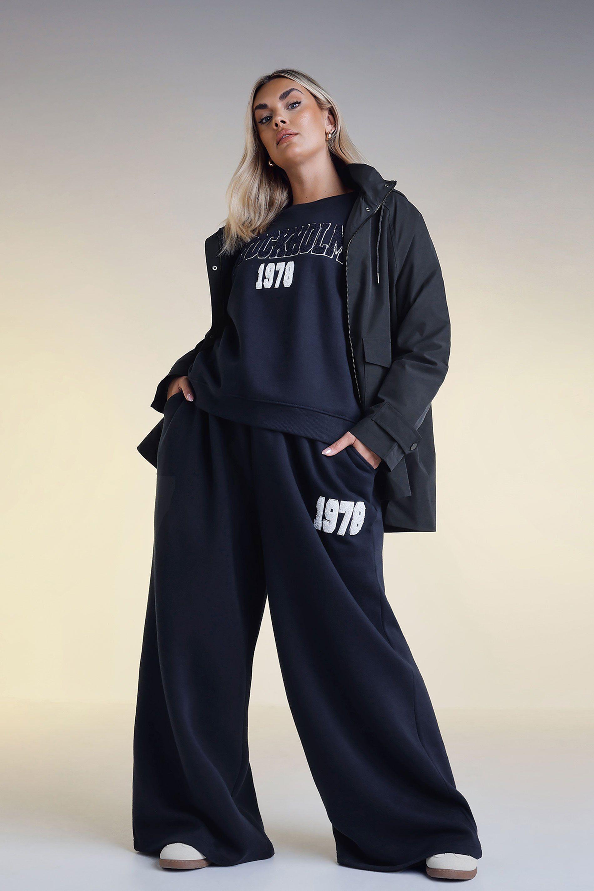'1978' Wide Leg Joggers by YOURS