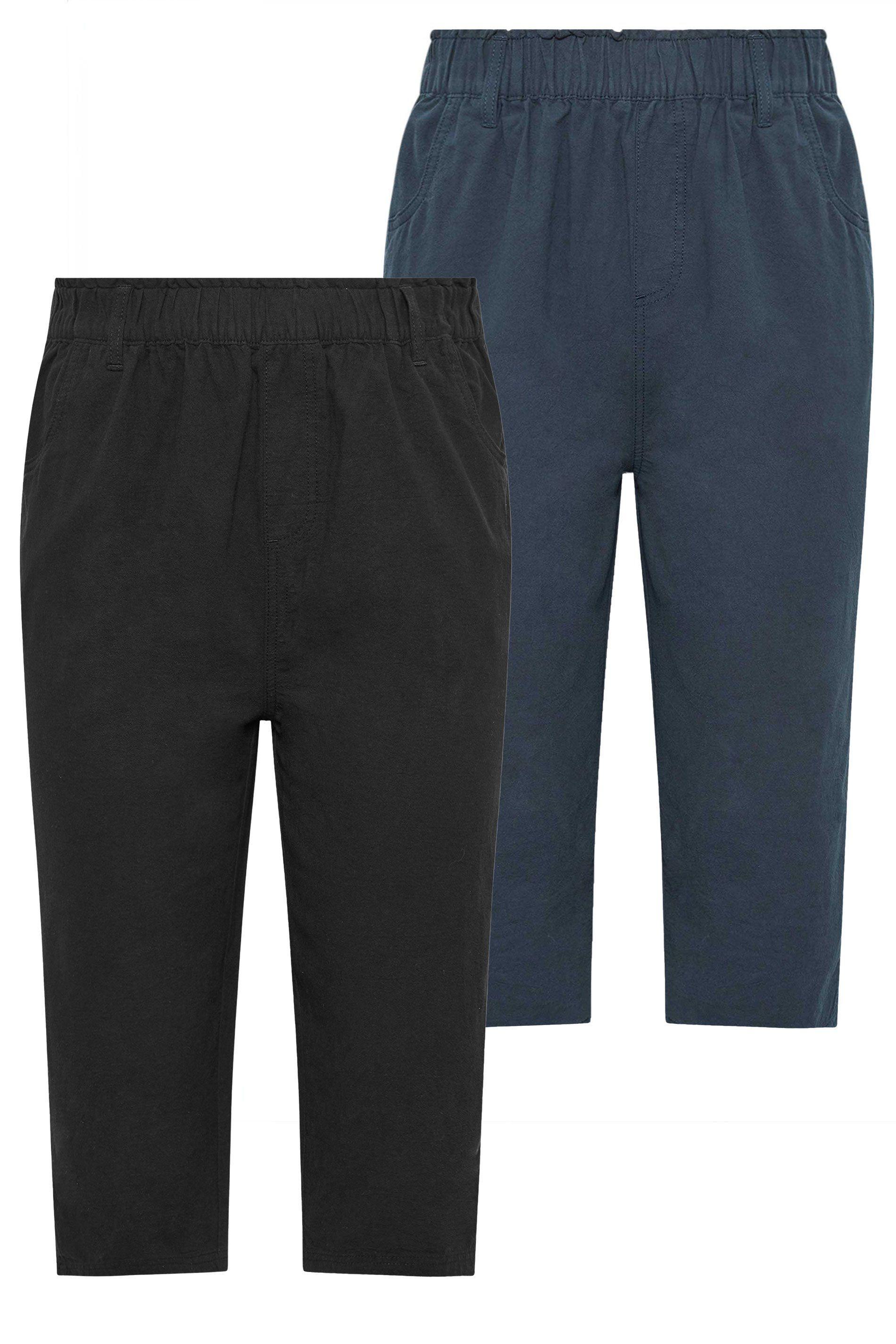 2 Pack Cool Cotton Cropped Trousers by YOURS