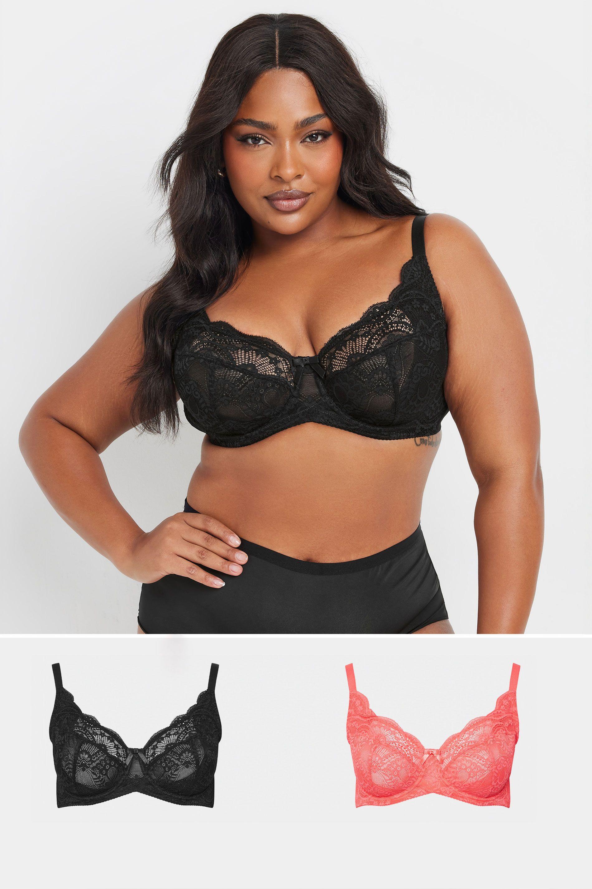 2 Pack Lace Underwired Bras by YOURS