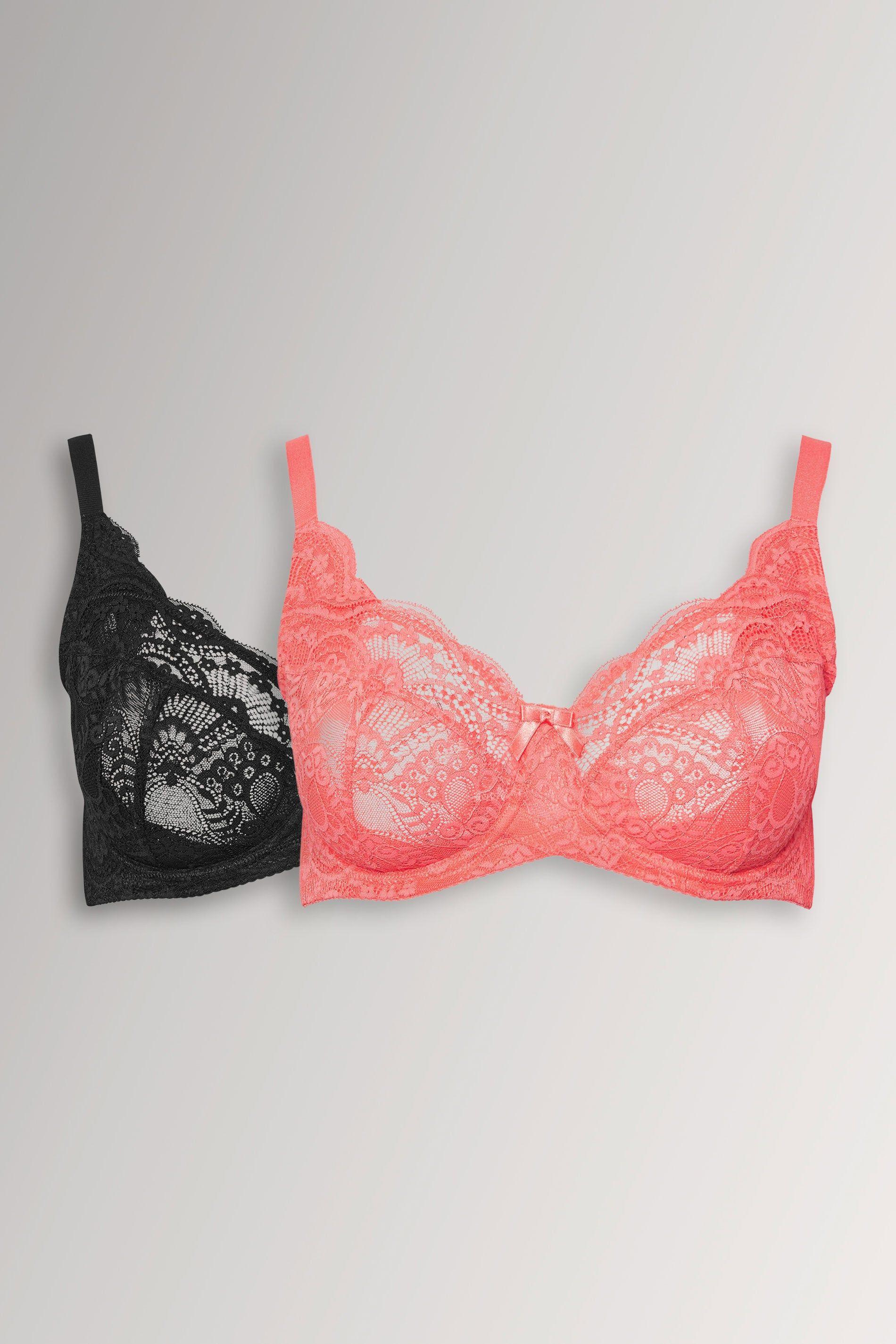 2 Pack Lace Underwired Bras by YOURS