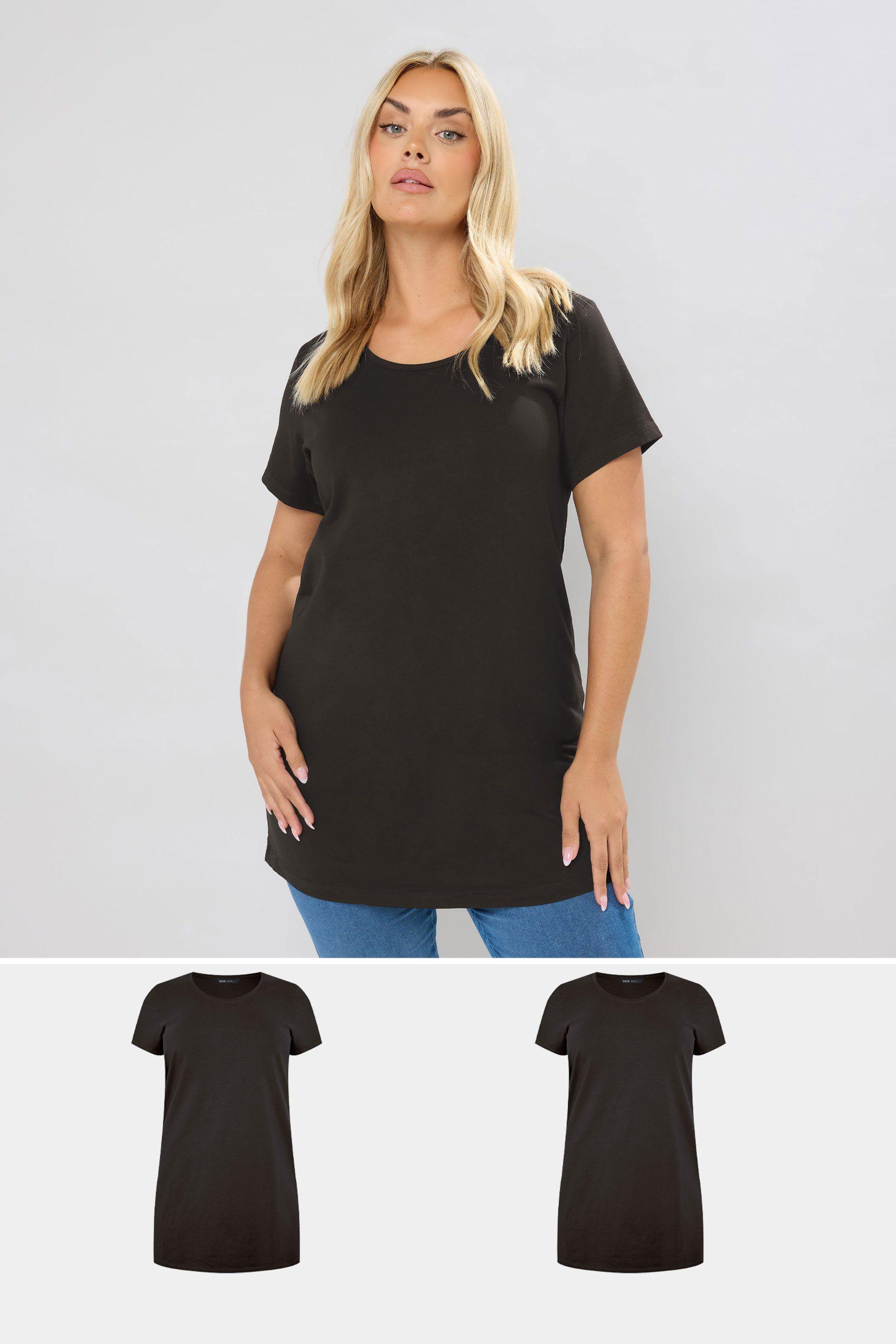 2 Pack Longline T-Shirts by YOURS