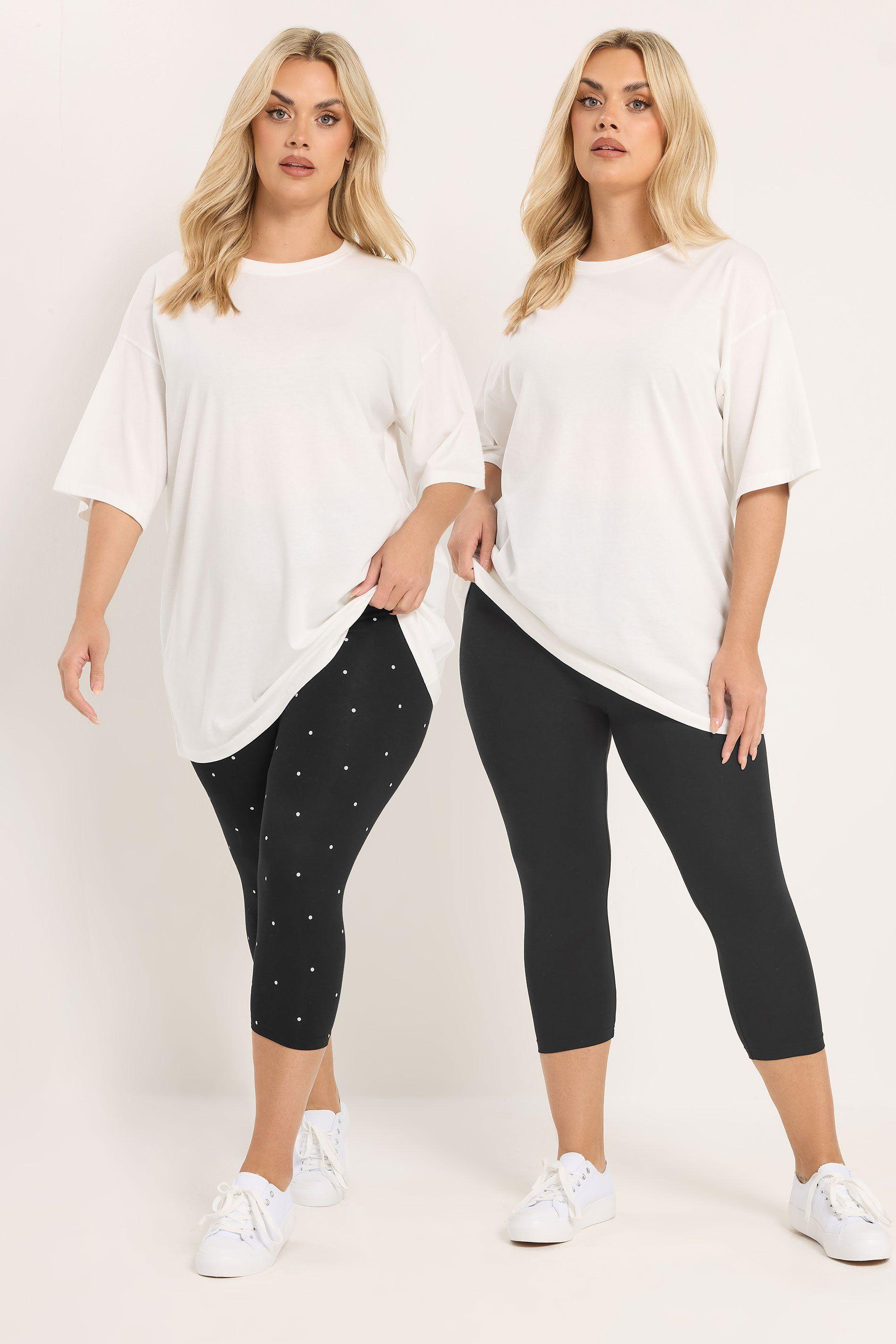 2 Pack Polka Dot Leggings by YOURS