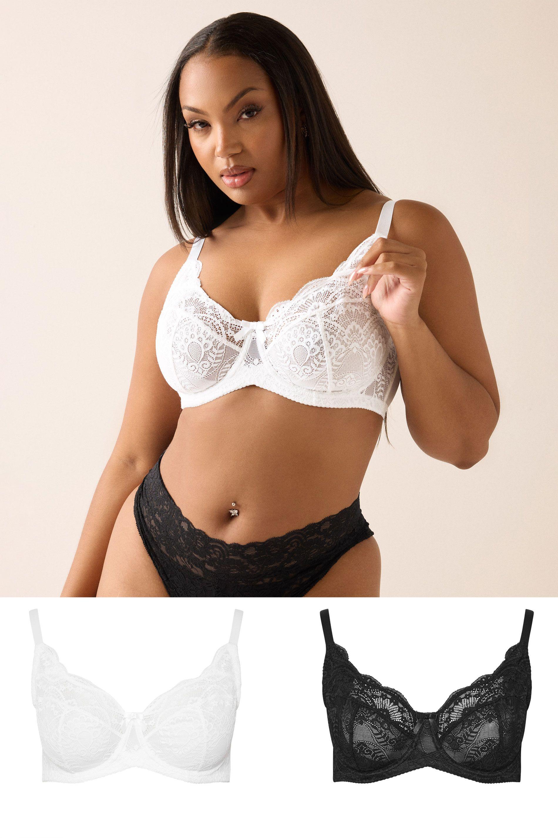 2 Pack Swirl Lace Bras by YOURS