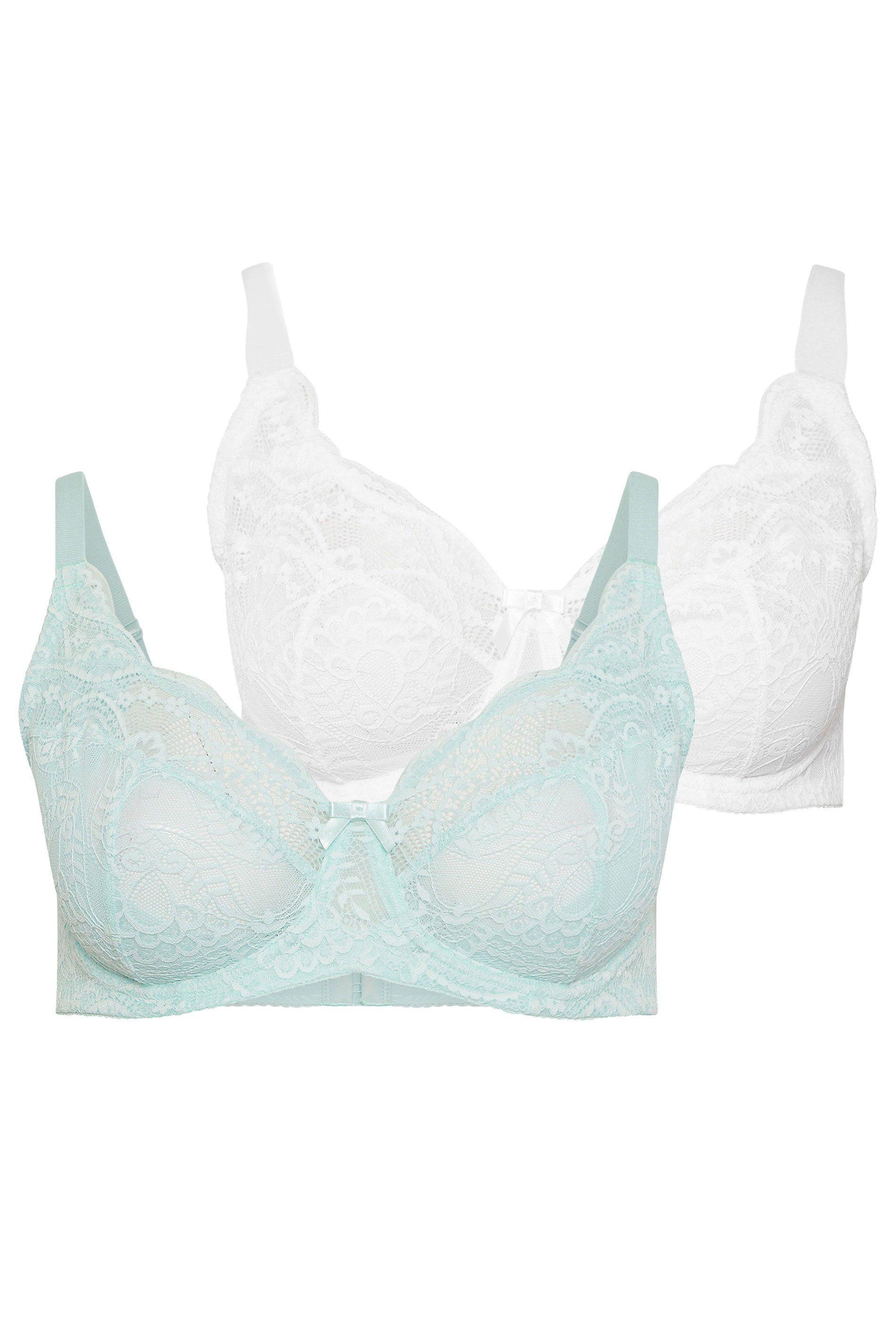 2 Pack Swirl Lace Bras by YOURS