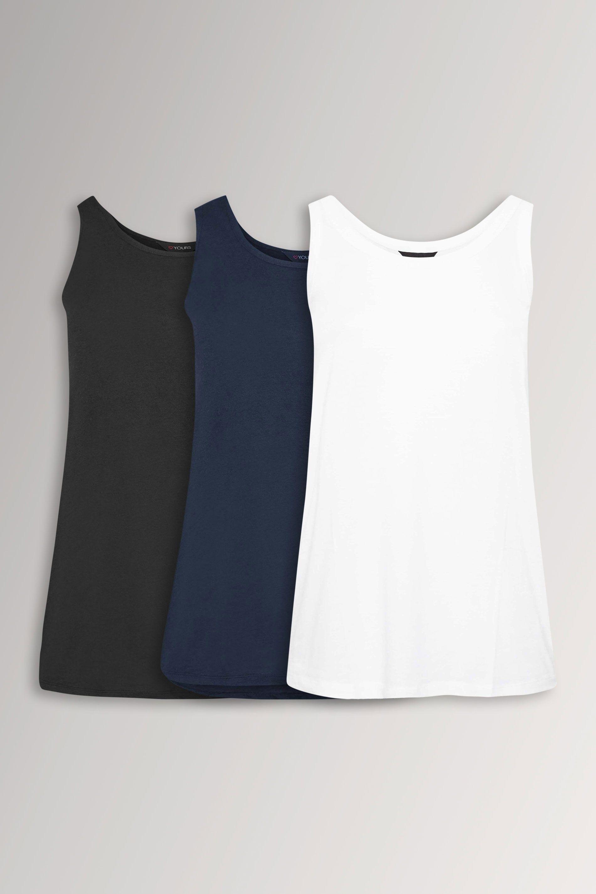 3 Pack Core Vest Tops by YOURS