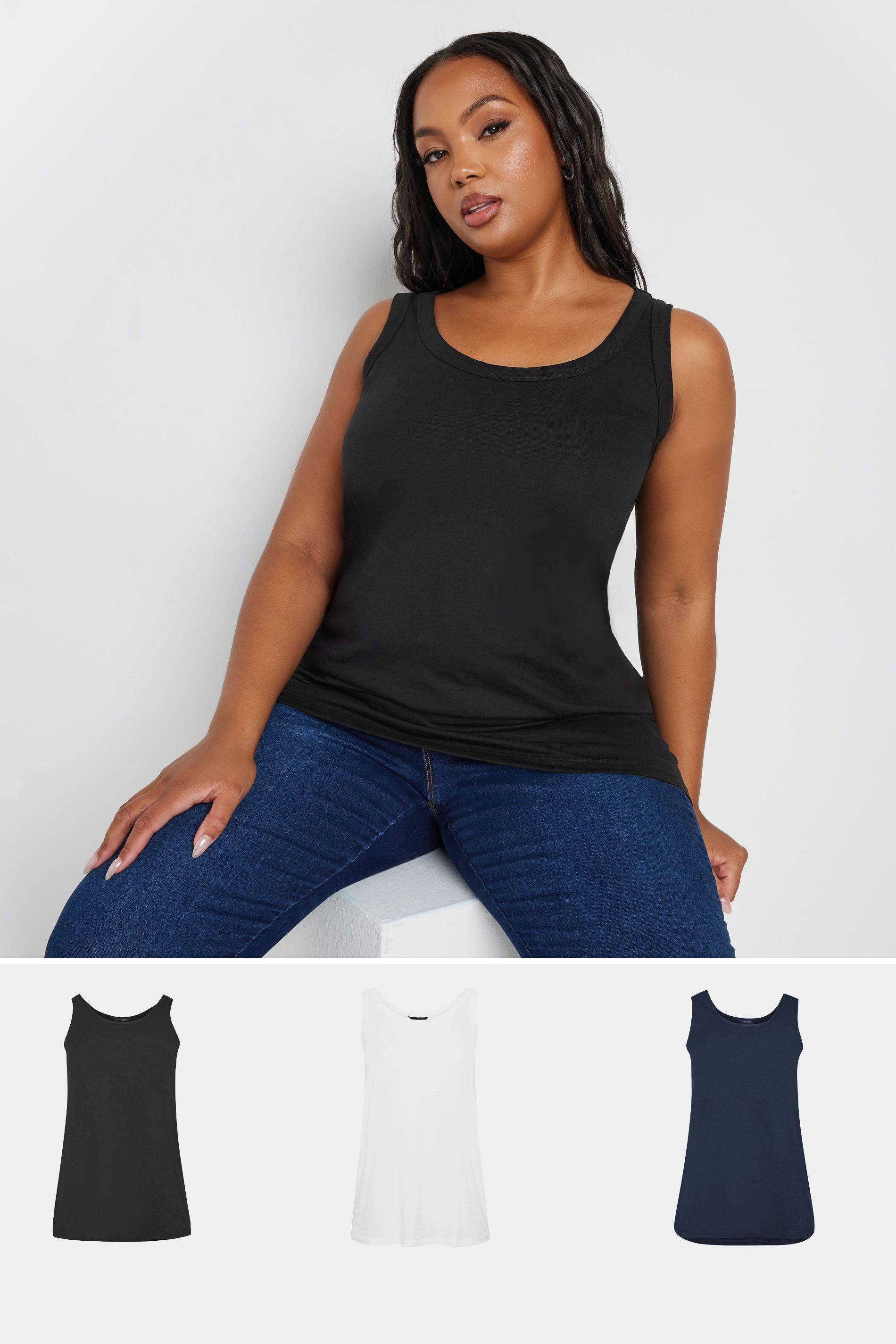 3 Pack Core Vest Tops by YOURS