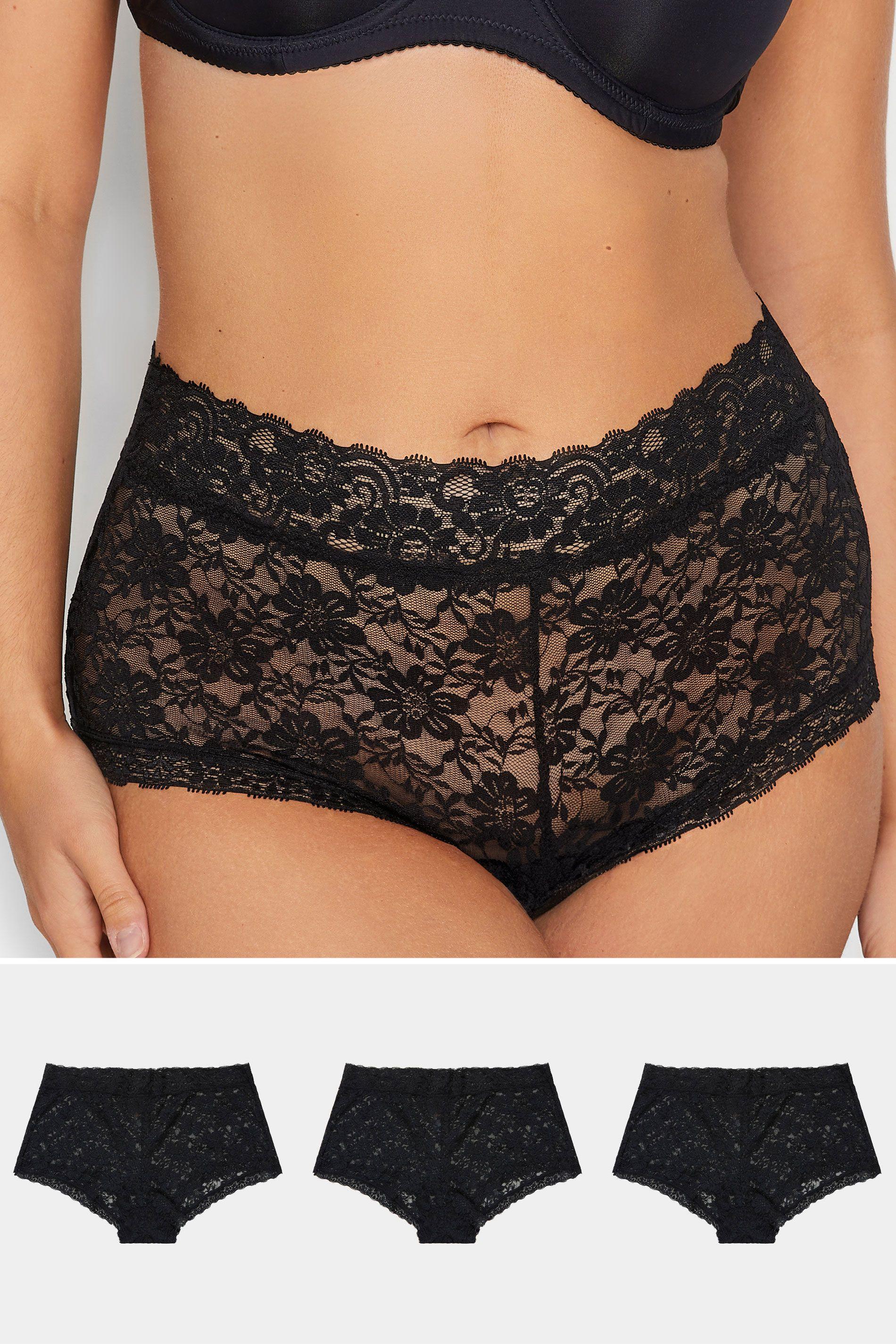 3 Pack Lace Mid Rise Shorts by YOURS