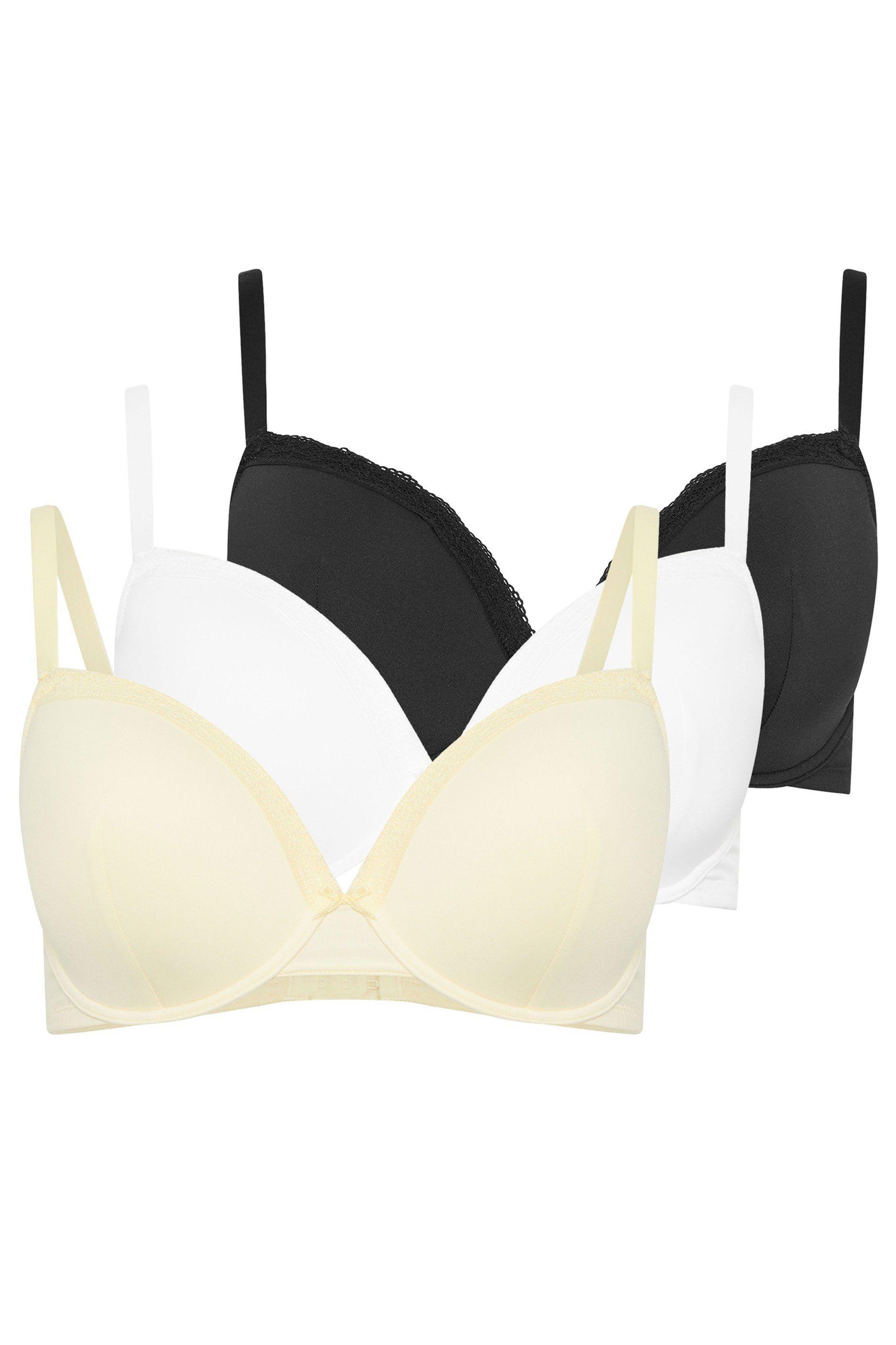 3 Pack Moulded Underwired T-Shirt Bras by YOURS