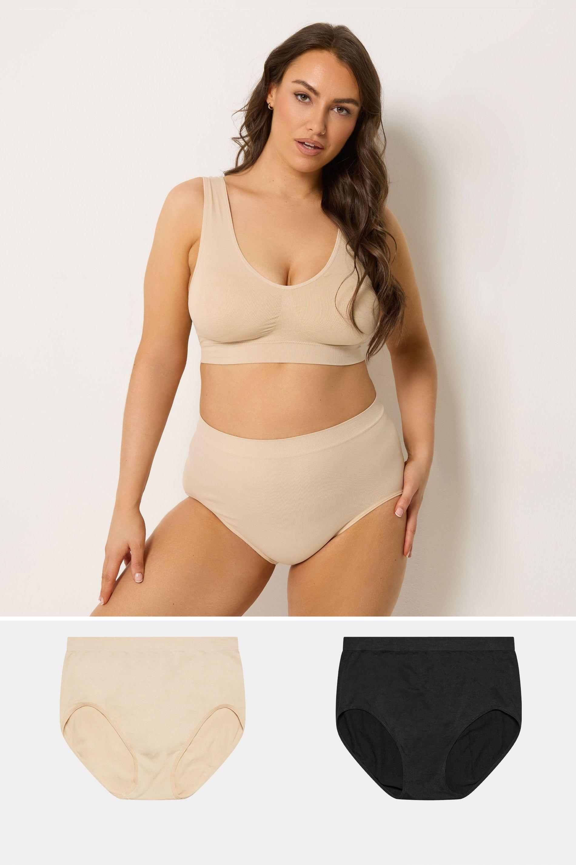 3 Pack Seamless Light Control Full Briefs by YOURS