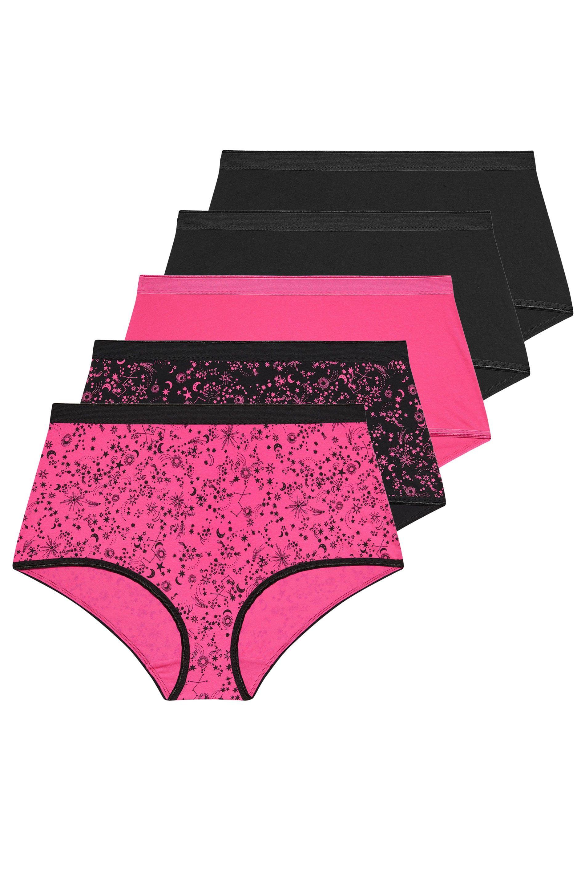 5 Pack Celestial Print Full Briefs by YOURS