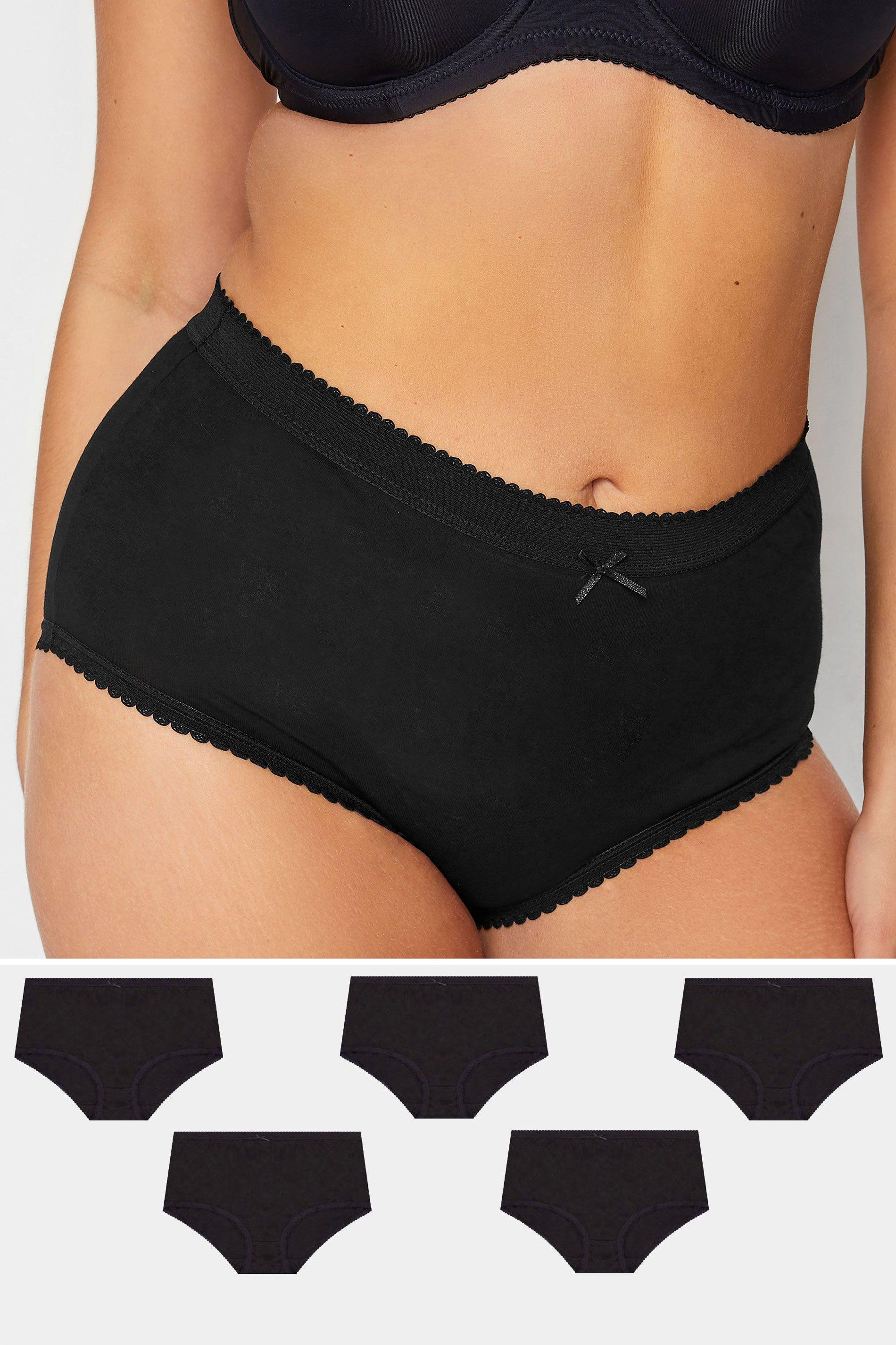 5 Pack Cotton Full Briefs by YOURS