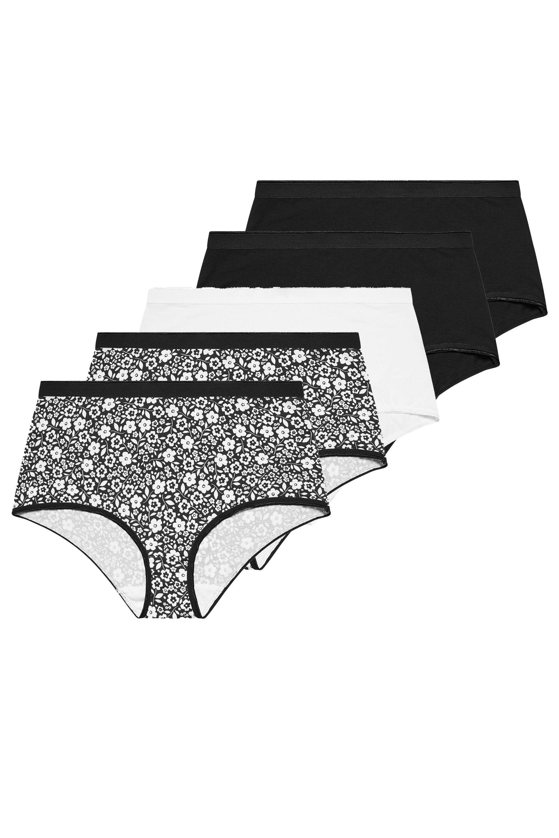 5 Pack Floral Full Briefs by YOURS