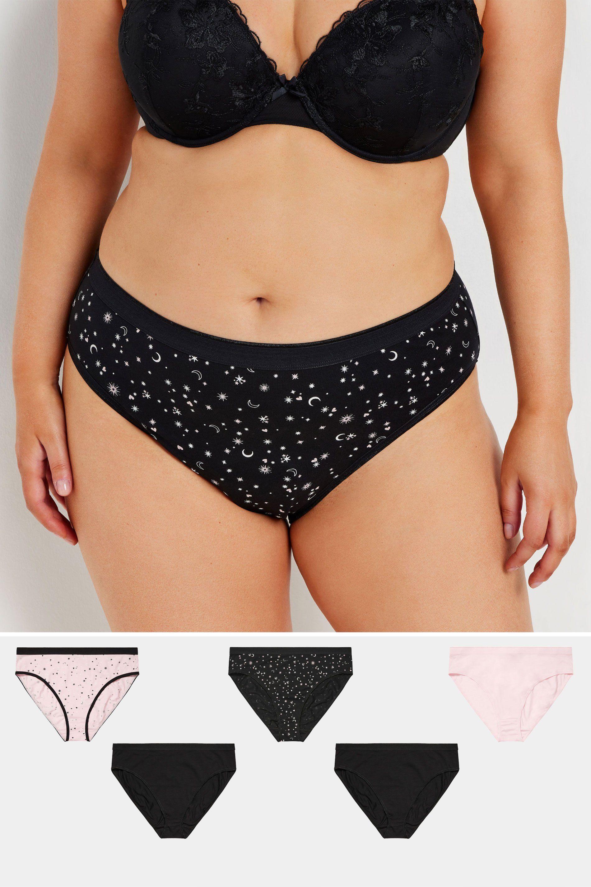 5 Pack High Leg Knickers by YOURS