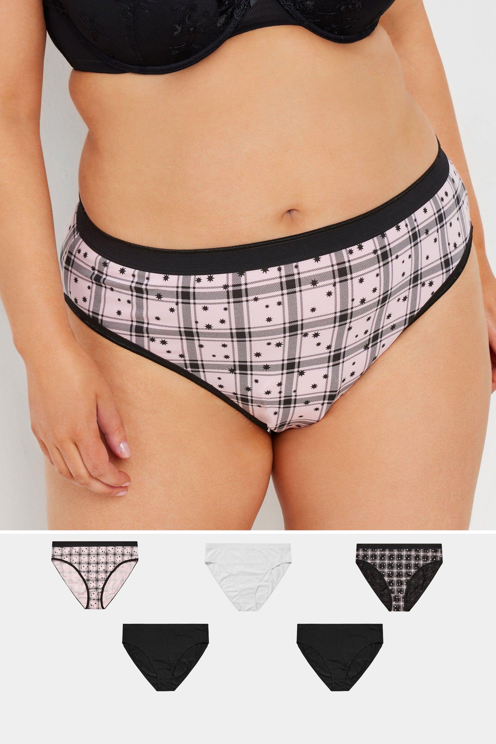5 Pack High Leg Knickers by YOURS