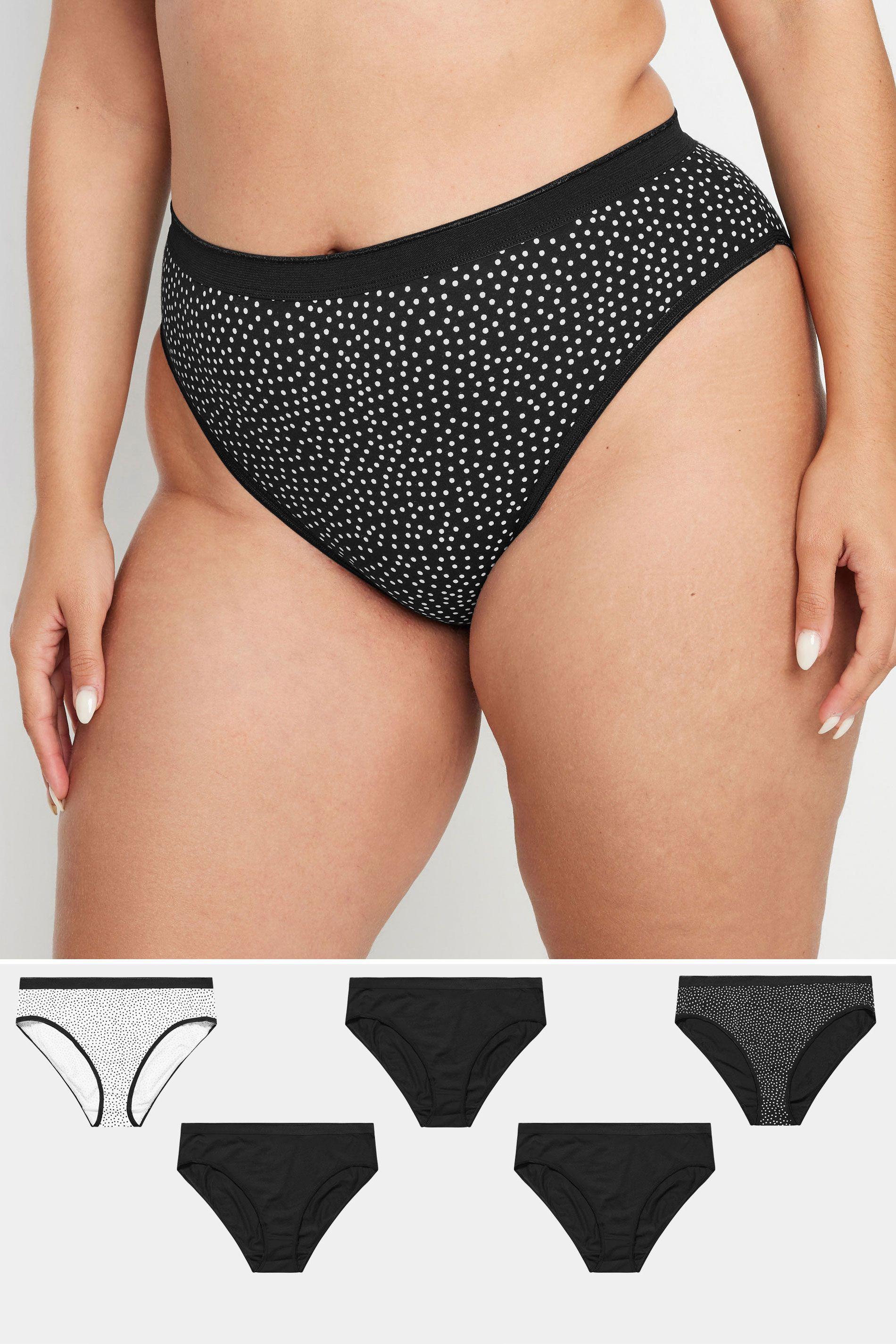 5 Pack High Leg Knickers by YOURS
